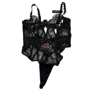 LOUNGE Enya Bodysuit in Black